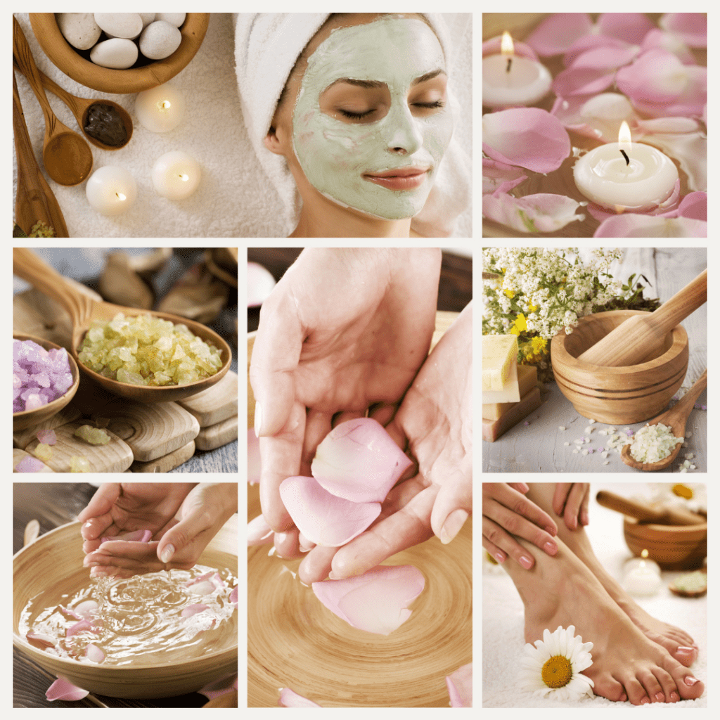 Pink Clay Spa Collage